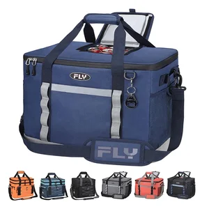 Large Capacity Soft Cooler Bag Made of Durable Polyester Food Wine Custom Logo Picnics Camping Waterproof Insulated Lunch Bag