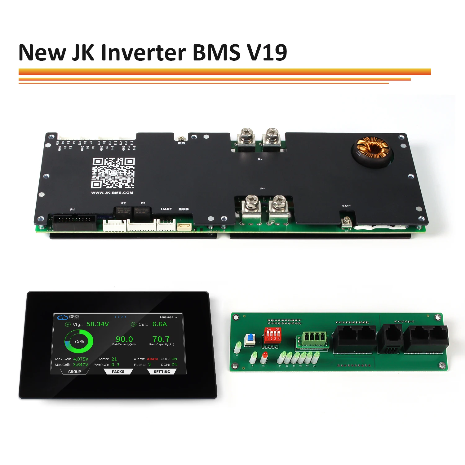 New JK Inverter BMS V19 JK PB2A16S20P with 4.3