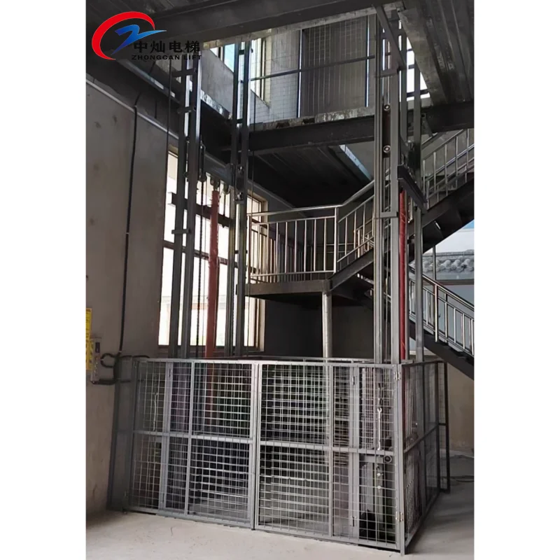 3 Ton 5 Ton Factory Warehouse Freight Elevator Cargo Lift 500kg 1000kg Guide Rail Hydraulic Vertical Goods Lifting
