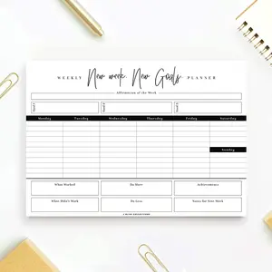 2026 Custom Large A3 A4 Concise Desk Pad PP Cover Family Planner Agenda Notebook for Note Taking and Gift Giving