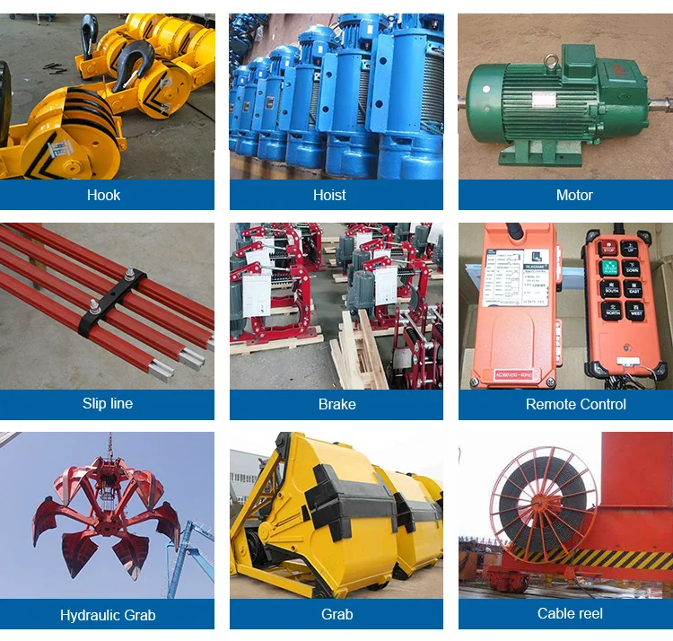 10 Ton 15 tons Heavy Duty Electric Hoist Single Beam Gantry Cranes Price