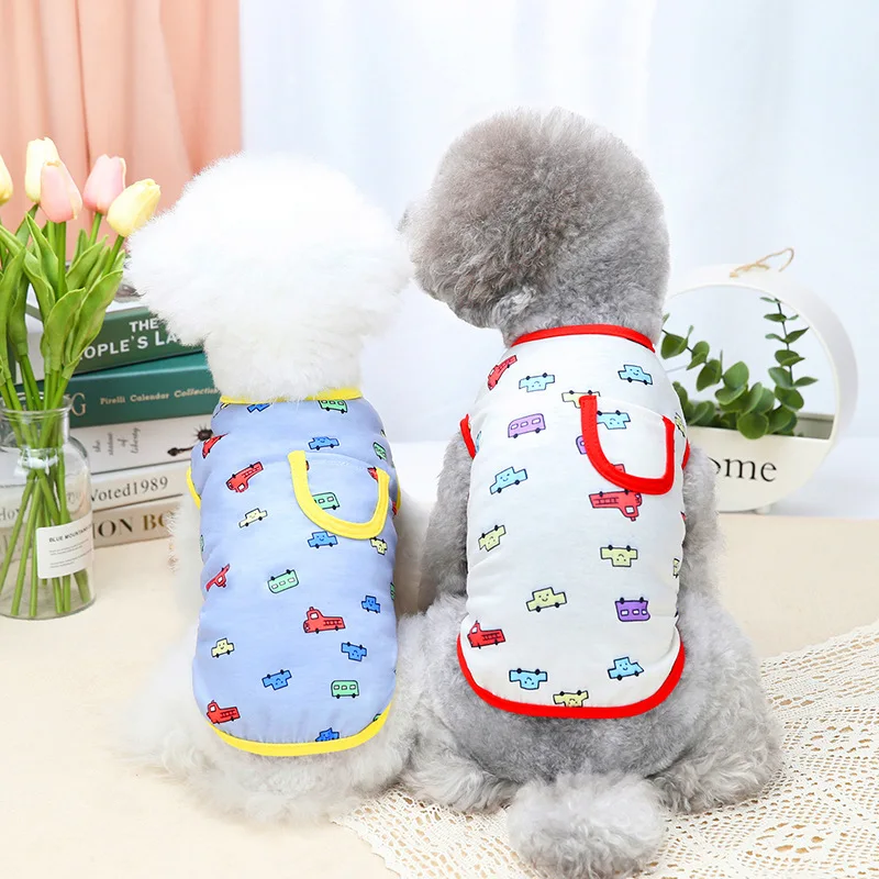 Breathable Pet Spring Summer Vests Puppy Sleeveless Shirts Apparel Clothes for Small Dogs for Cute Pet Cat Dog Home Outdoor