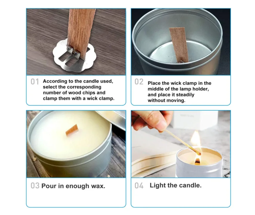 Hot Sale Custom Woodtextured Candle Wick For Candle Making With