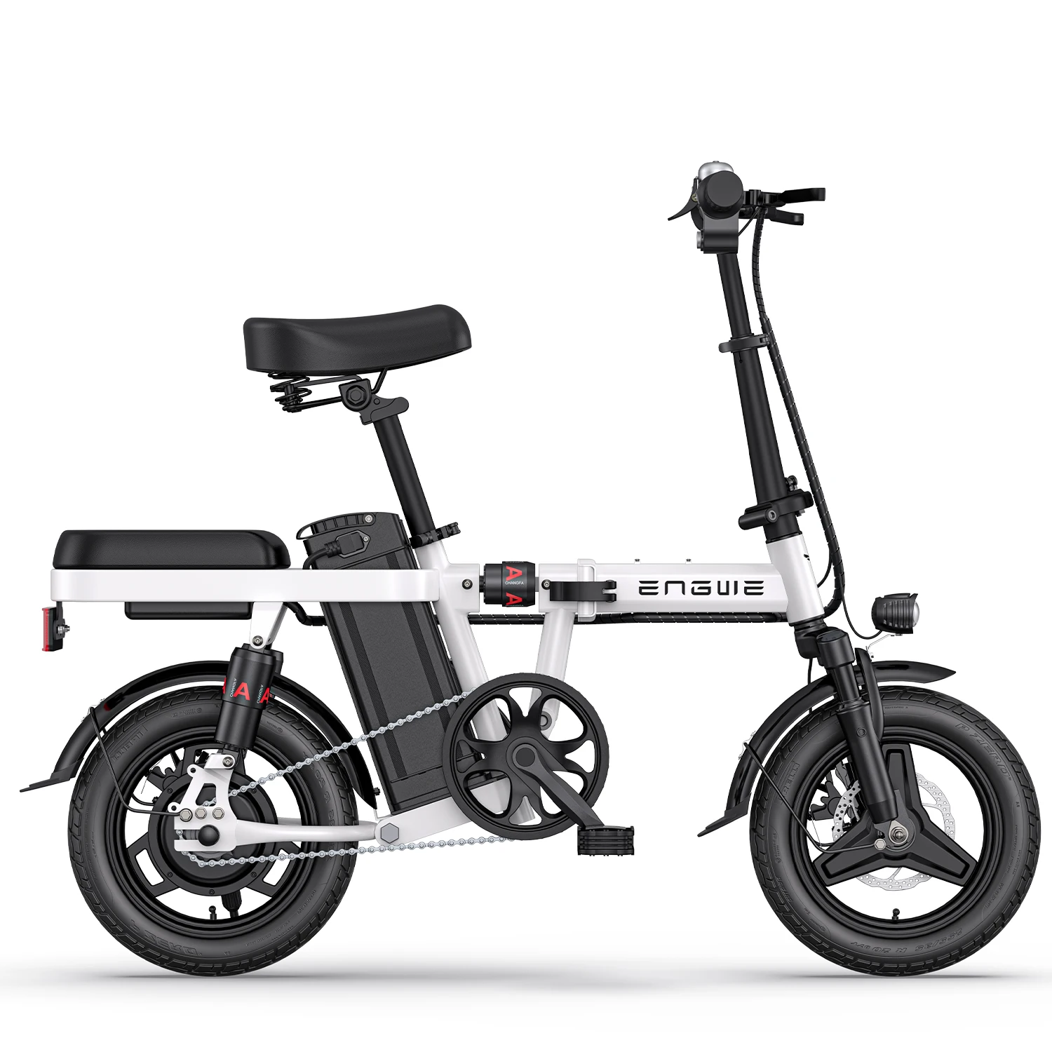New Arrival Engwe T14 Step Through 2 Seat Folding 14 Inch Small Electric Mini City E Bike