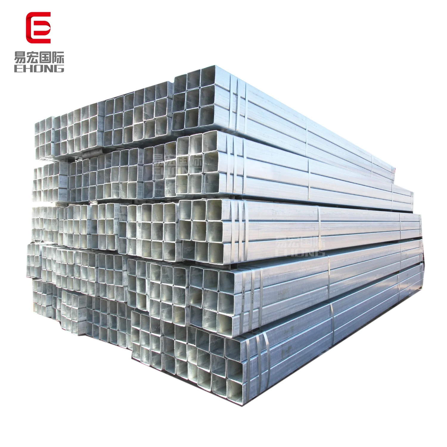 ASTM A500 SHS 40x40 鋼製角パイプ 空心断面 価格 75x75 熱浸ガルバ 角形・矩形鋼管