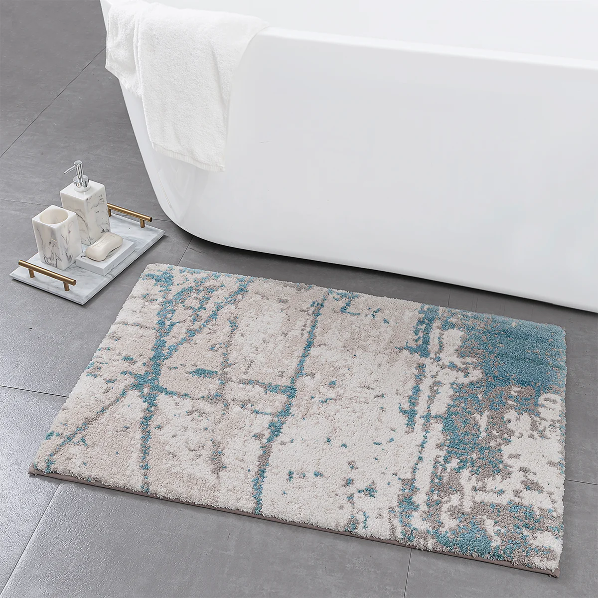 DADA Super Absorbent Instant Drying Kids Anti slip Shaggy Tufted Bath Mat