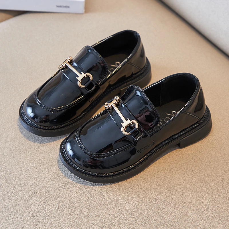 Лоферы без шнуровки для мальчиков, Повседневная Классическая кожаная обувь для школы и детей, новый стиль
