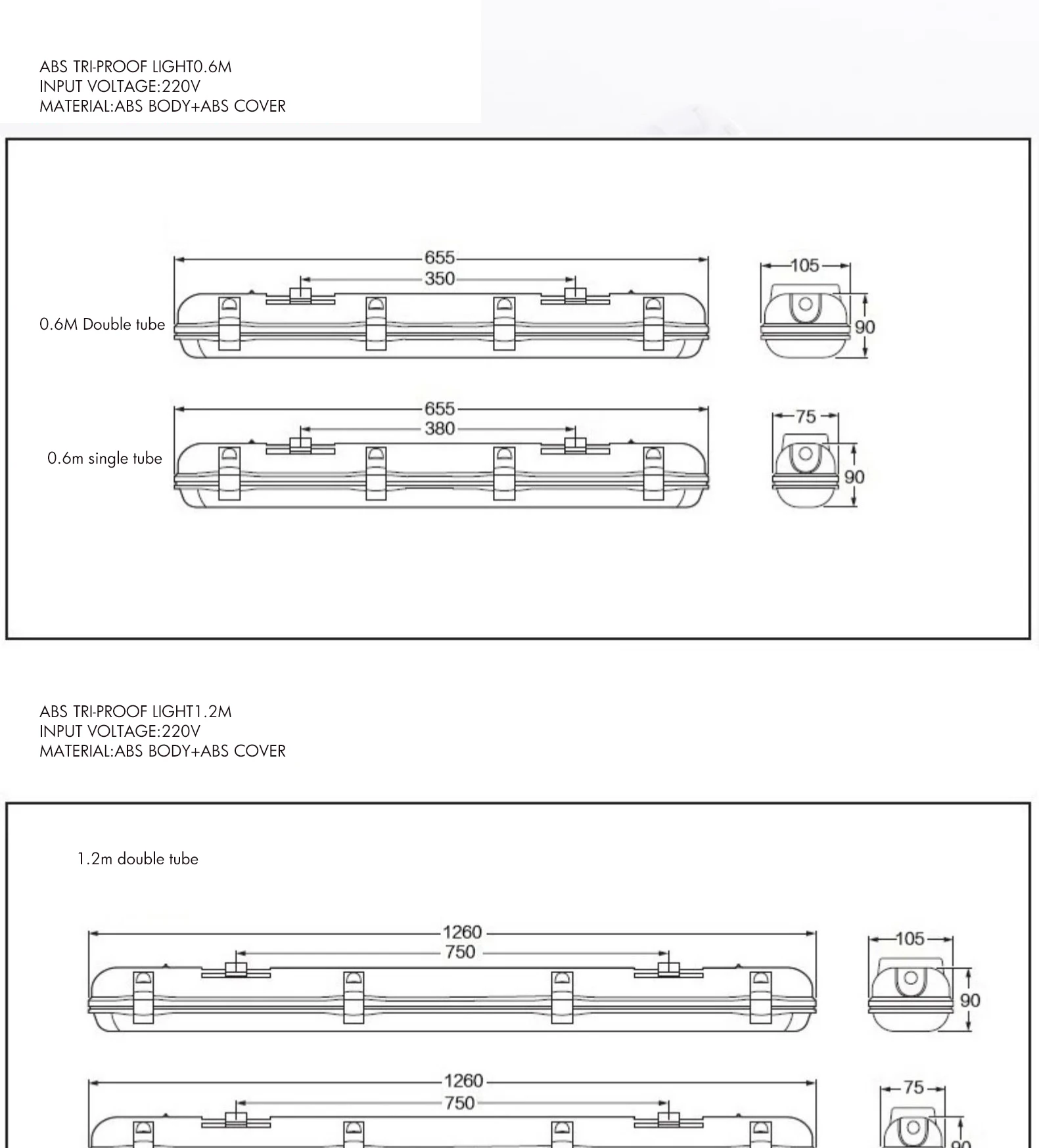 waterproof light linear
