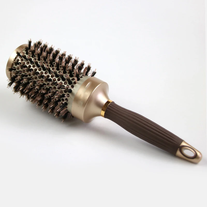 Professional Round Aluminum Cylinder Hair Brush For Women Salon Blowout