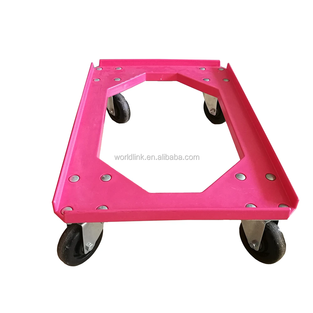 Heavy Duty Stackable 4 Wheels ABS Dolly Transport Plastic Tire Dolly