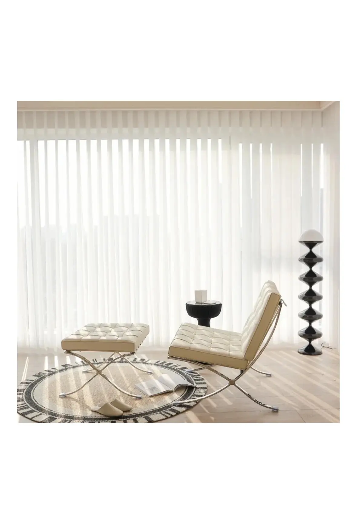 Factory Wholesale Manual Vertical Sheer Polyester  Weaving 85-90% Curtain Blackout Vertical Dream Curtain Blind for Patio Living