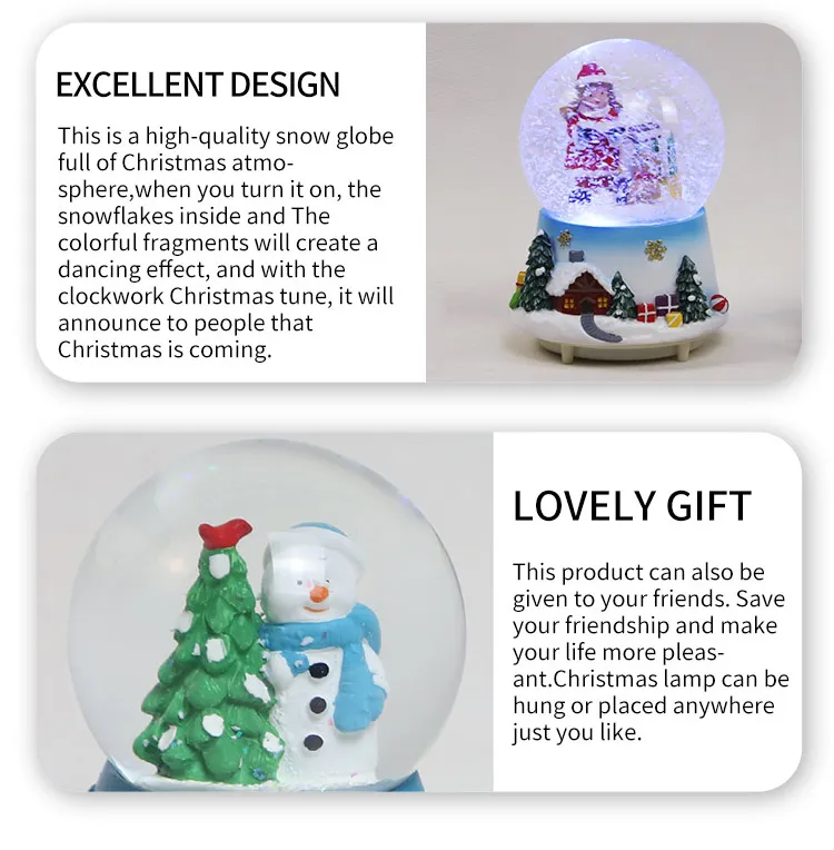 2024 Xmas Santa Claus Crystal Ball Children Snow Globe Christmas Glass Ornament Winter Ornament Suppliers supplier