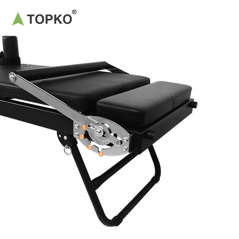 TOPKO Home Use Portable Pilates Reformer Machine for Beginner Yoga Fitness Adjustable Foldable Pilates Reformers