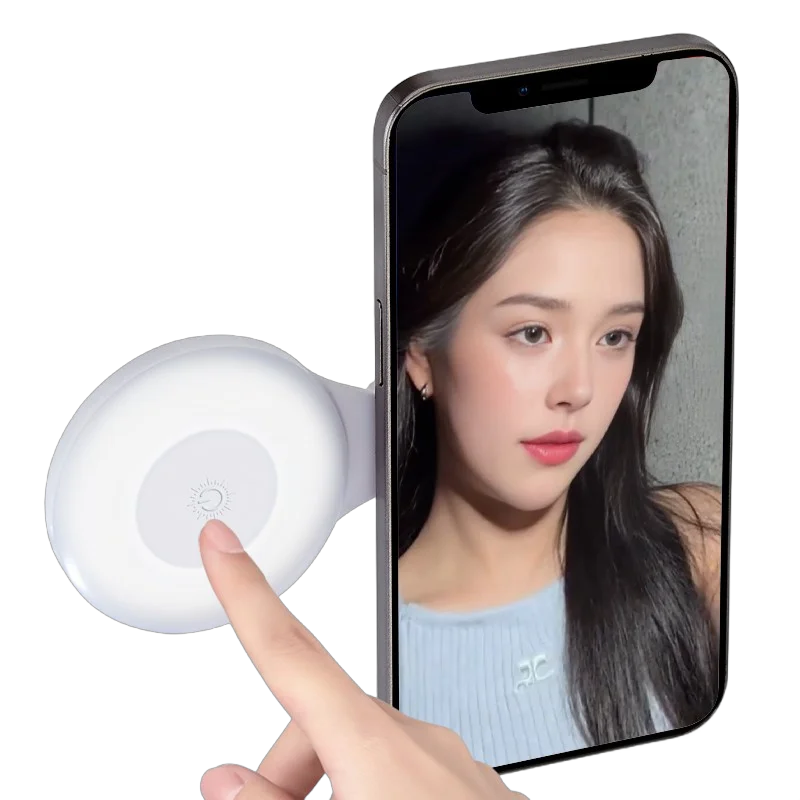 New Magnetic Mini LED Selfie Fill Light Holder 3 Light Mode for Photography  Live Streaming Camera Photography Ring Selfie Light