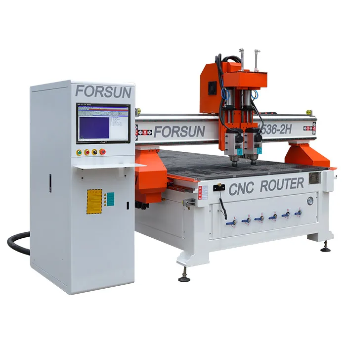 Forsun Double Head Cnc Router Wood Carving Machine 1500x3000mm