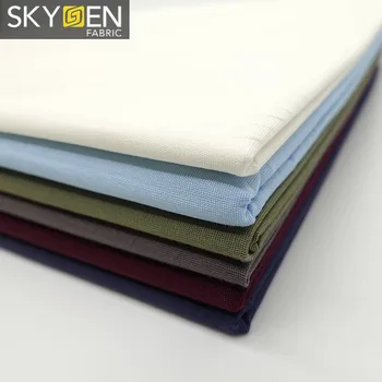 skygen cotton woven plain fabric in stock ready to ship for shirt men garment kids cloth women dress