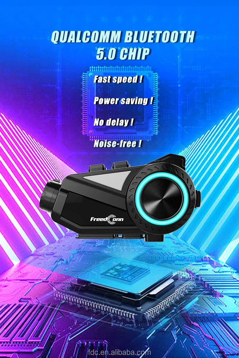 FreedConn R3 Pro Motorcycle Bluetooth Headset - Noise Cancelling