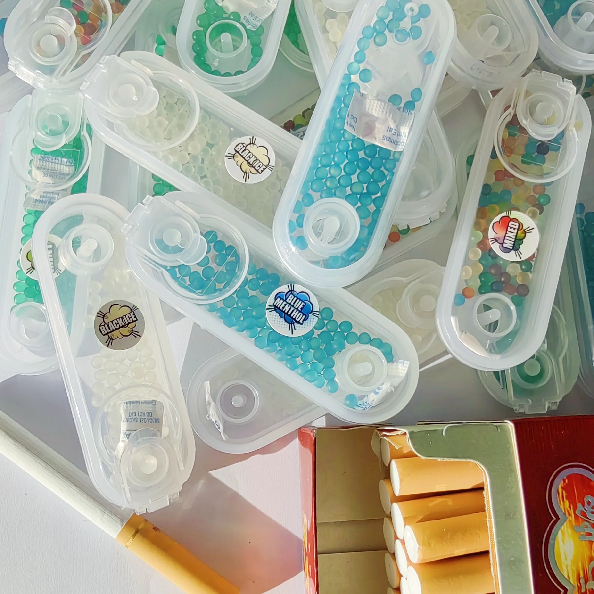 cigarette pop beads Customizable Menthol Cigarette Pop Beads -Thin Size with Low Tar for Bulk  OEM Orders