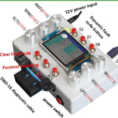 Professional OBD2 Emulator Tool for OBD Signal Simulation ECU Signal ...