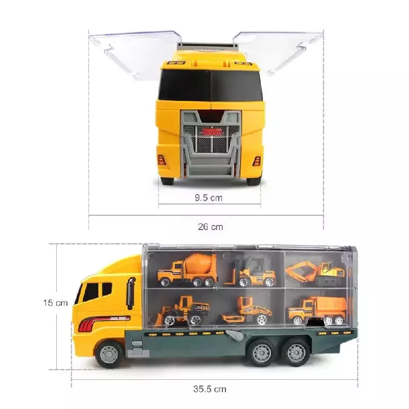 おもちゃ　置物　車　トラック　セット売り ビッグコンストラクショントラックセットミニ合金ダイキャスト