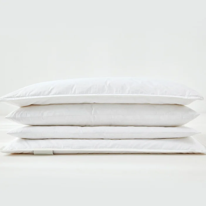 White Three-Layer Ergonomic Neck Pillow 200TC Solid Height Adjustable Insert Multi-Layer Layered Shredded Memory Foam Pillow