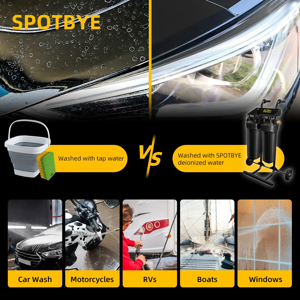 Spotless 0 Tds 2 Stage Deionized Spot Free Car Rinse Unit Premium Water Deionizer For Car Window