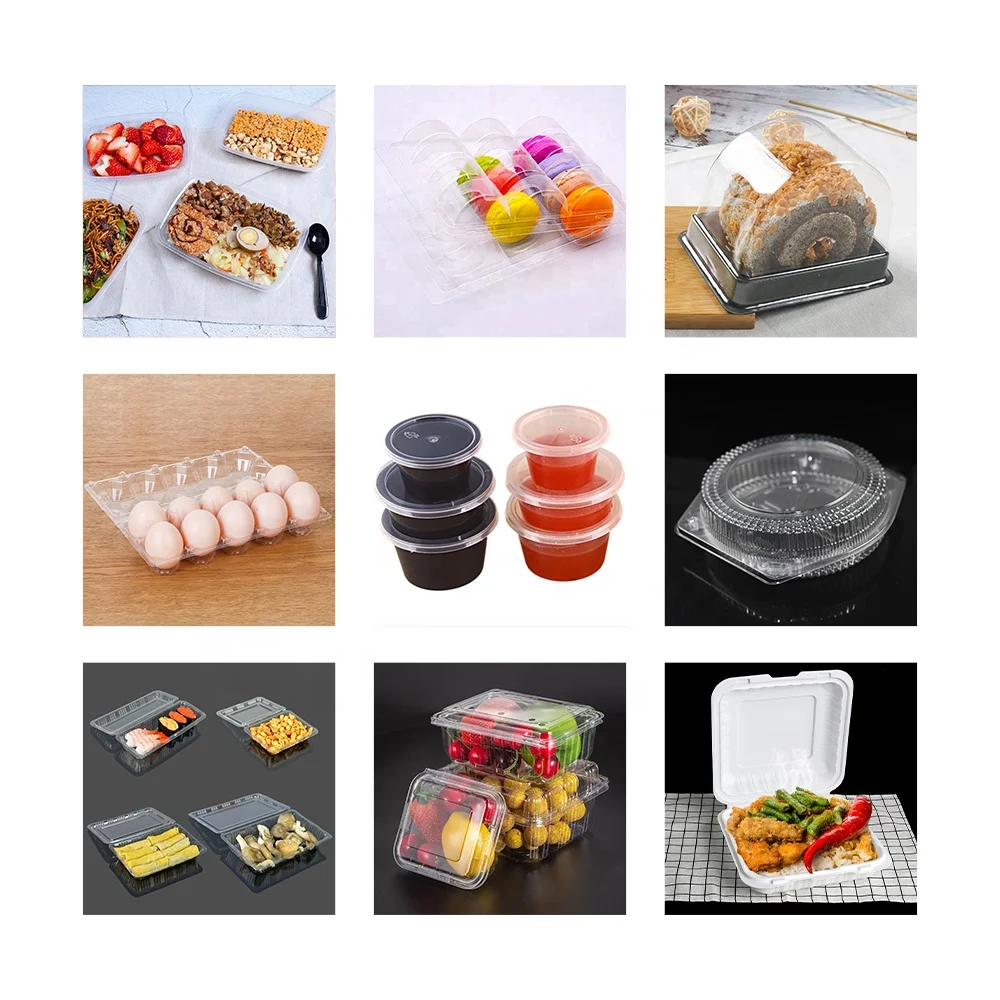 Fully Automatic Three Station One Time Ps Pet Fast Food Plates Container Making Thermoforming Multistation Machine