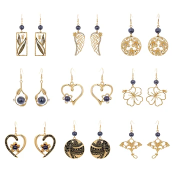 Cring CoCo Geometric Drop Heart Flower Polynesian hawaiian jewelry 14k gold jewelry wholesale Hawaiian Earring