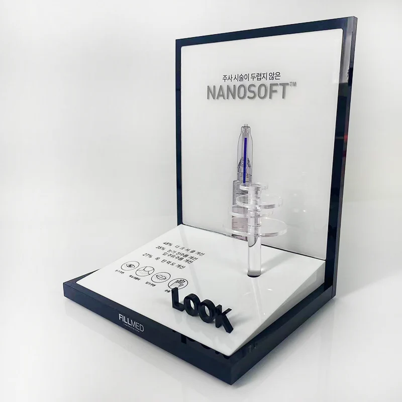 New Design Factory Custom High-End Cosmetic Acrylic Display  Stand White Acrylic Stand for Products