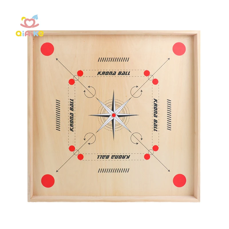 Classic Wooden Carrom Board Coin and Striker Kindergarten Parent-Child Interactive Carrom Board Full Children Wooden Toy for Kid