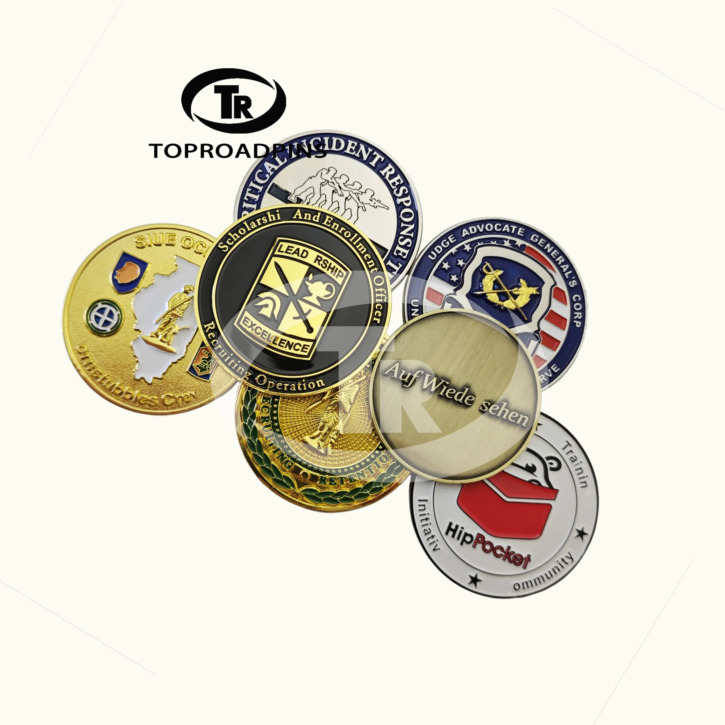 カスタム40Mm50Mm亜鉛合金真ちゅう金属レーザー彫刻両面ドル