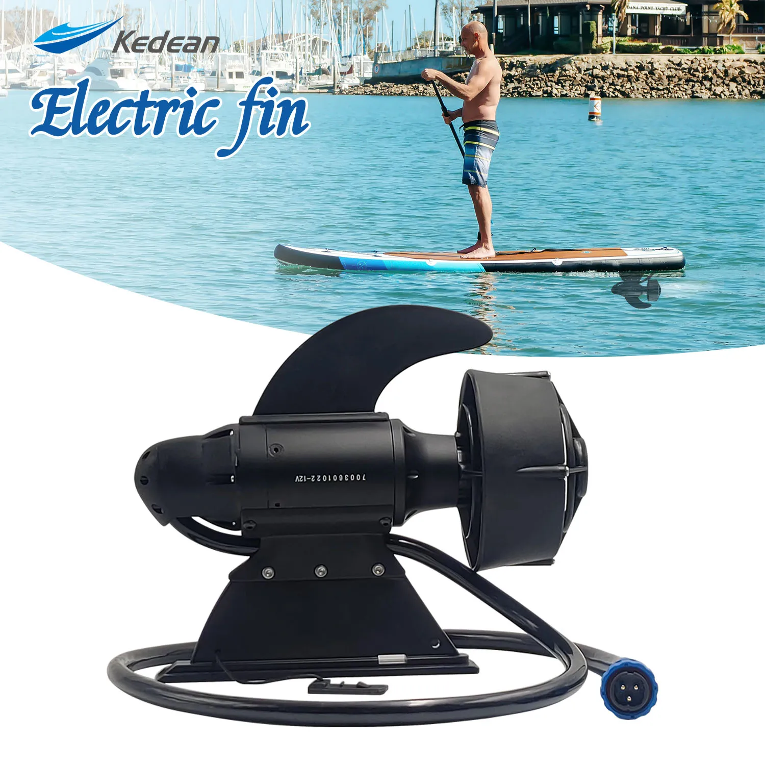 Propulseur sous-marin sans balais pour modèles de bateau RC 12-24 V Moteur électrique avec hélice en nylon pour équipement de pêche et robots (1 paire