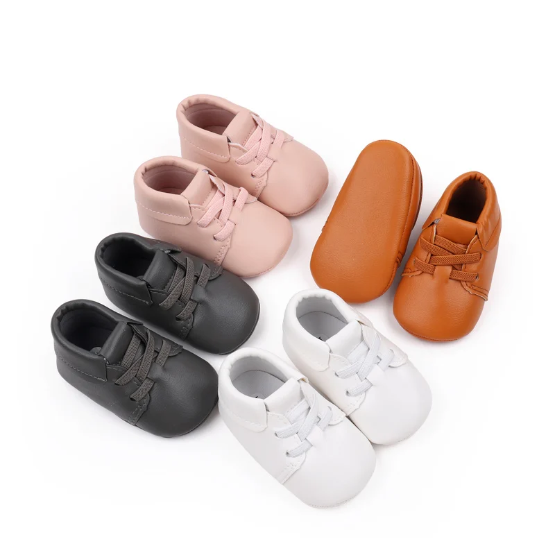 Unisex Baby Shoes New Soft Bottom Pu Lightweight Newborn Shoes Size 0-15 Months for Boys and Girls