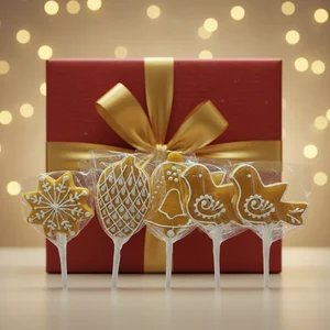 Custom Children's Day Fruit Flavor Soft Candy Lollipop Snowflake Shape Multi-Colored Individually Wrapped 10 Pieces Snack Gift