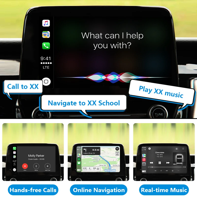 Explorer Escape Focus SYNC Upgrade Kit Wireless CarPlay and Android Auto Integration Auto Electronics for Ford Carplay Module