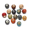 Ceramic mixed color beads -- mixed glaze