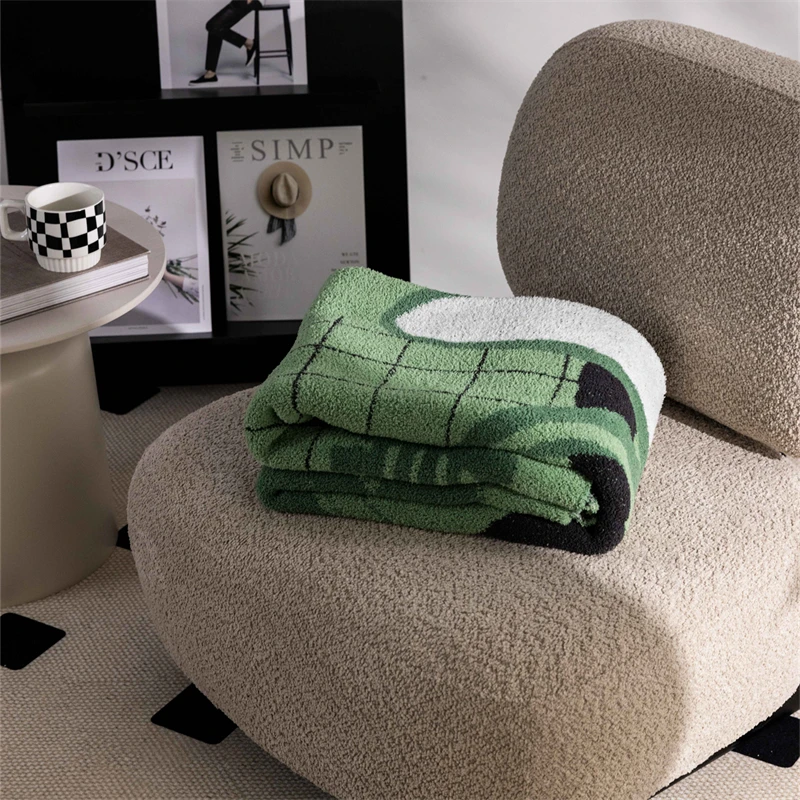 2024 New Design  Accept Custom Funny Rejection anxiety 100% Polyester Home Decoration Sofa Travel Knitted Throw Blanket JJJL supplier