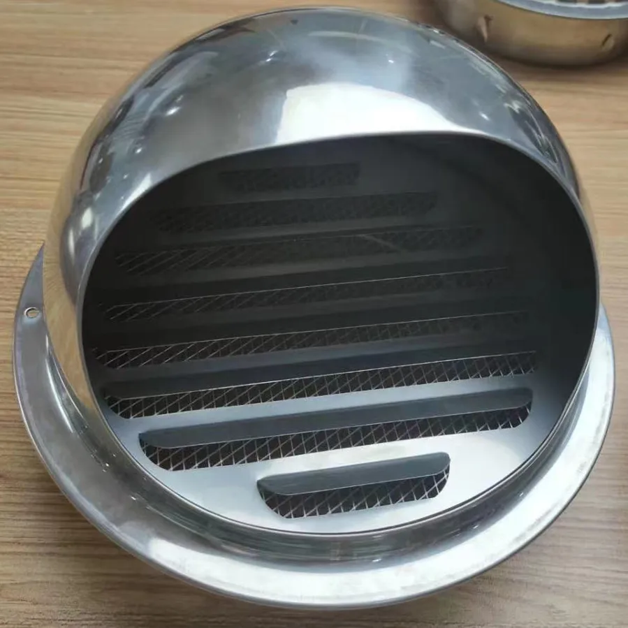 不锈钢壁式出风口排气牛鼻子防风罩厨房浴室抽取器出风口格栅百叶