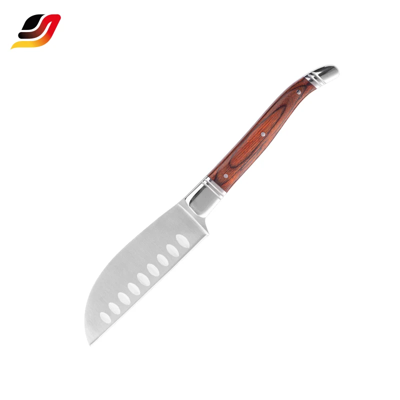 Professionelles Edelstahl-Küchenmesser-Set mit Pakka-Holzgriff