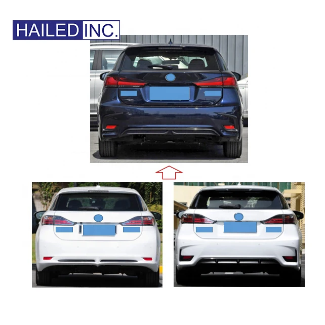 Car Tuning Bodykit Rear Bumper Diffuser for Lexus CT200H 2017 18 19 20 21 22 and Back Facelift Upgrade for 2011 12 13 14 15 16