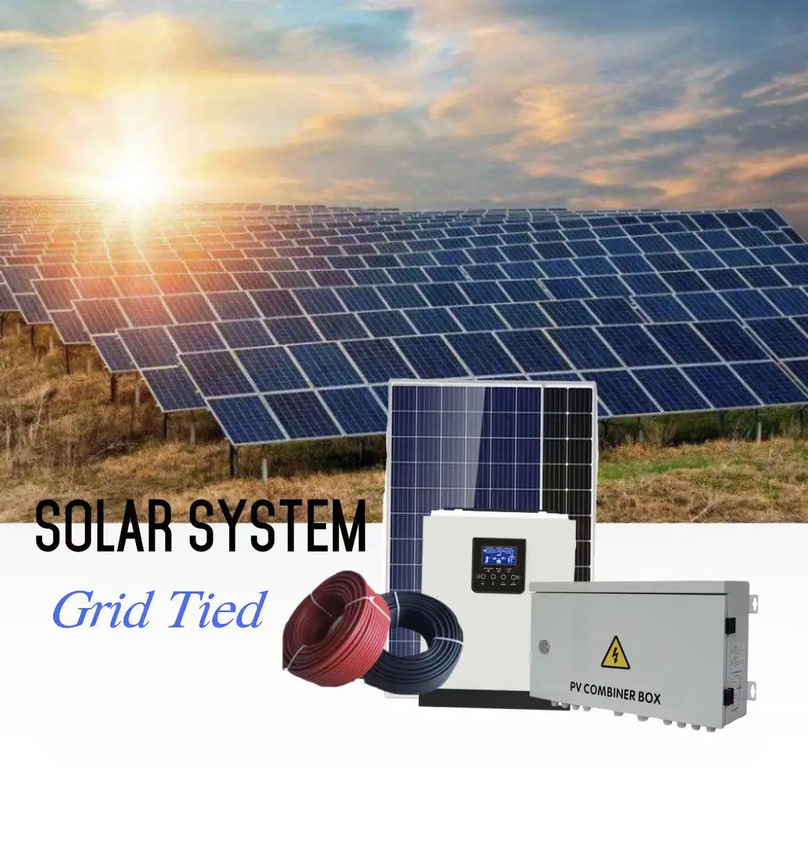 Complete 10000w Solar System For 5 Kw Home 3kw 10kw 20kw 30kw 50kw