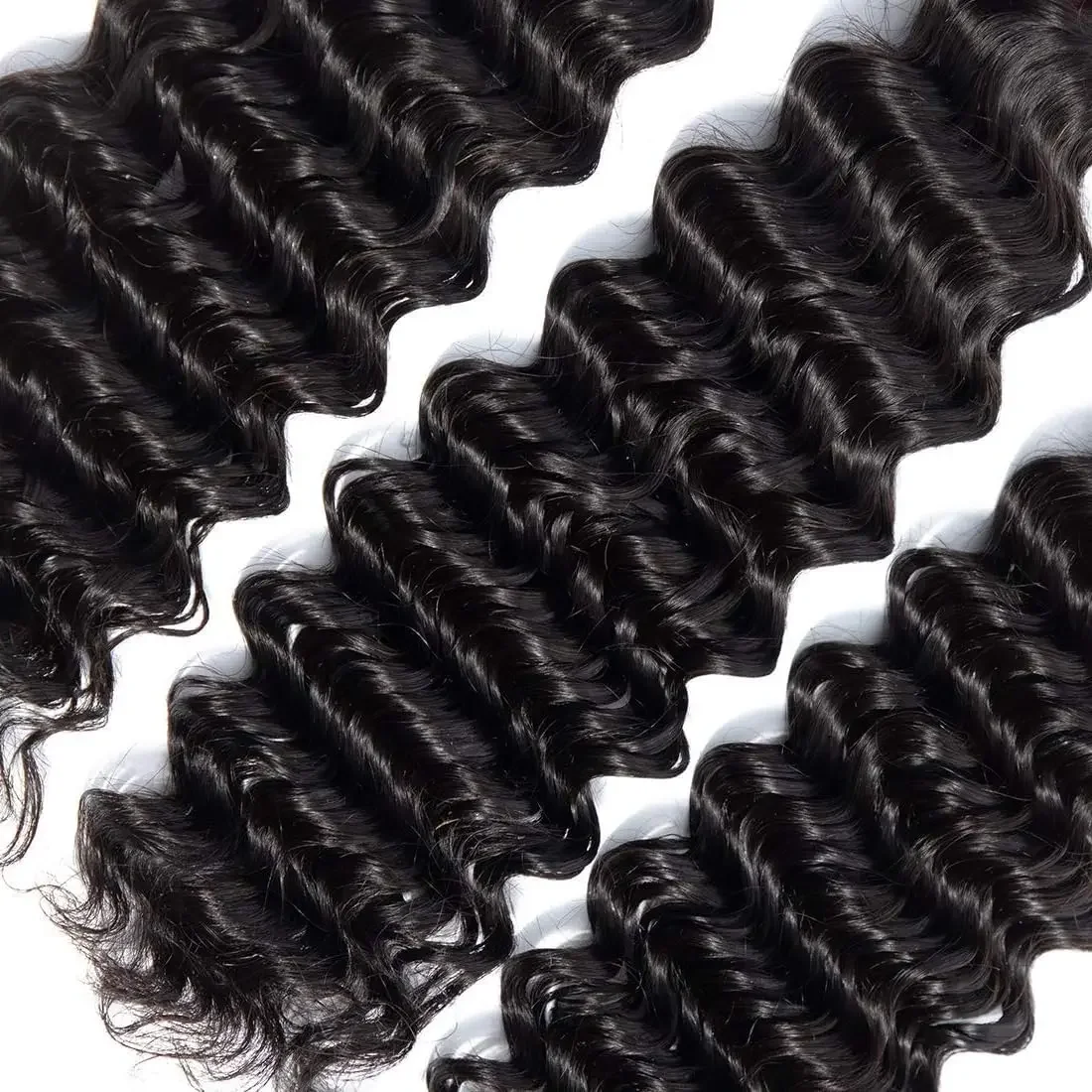Brasiliano Deep Wave Human Hair Bundles 30 pollici Virgin Wet And Wavy Curly Remy Extensions_voghion.com