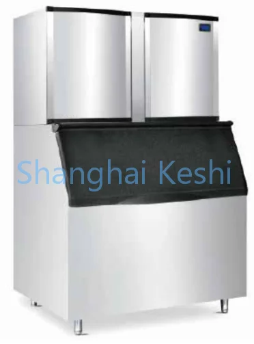 Commercial Big Output Cube Ice Machine Separate the Main Machine and Ice Bin Split Cube Ice Machine