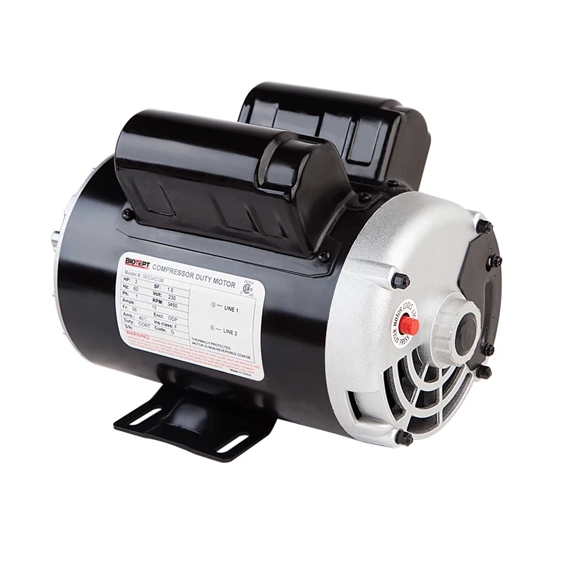 7.5HP Air Compressor Electric Motor, 230V 32 Amps, 215T Frame 3450RPM ...