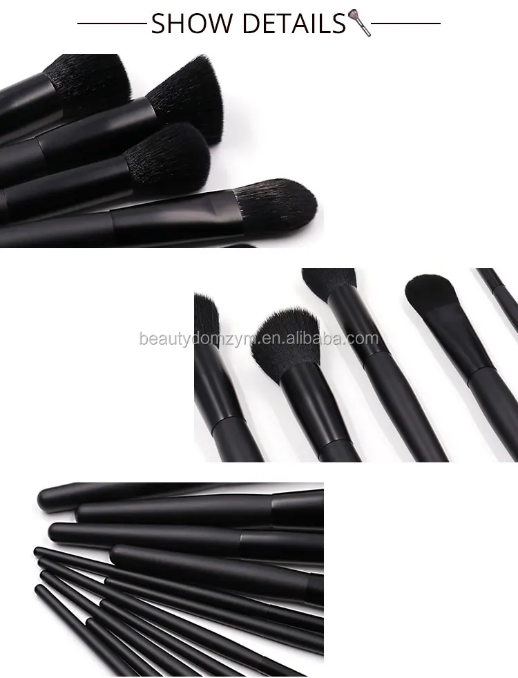 Makeup Brush Sets Black 11Pcs Custom Brand Private Label 2022 Amazon Top Seller Wholesale Oem Shenzhen Make Up Brushes For Face