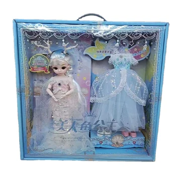 Girls' toys, Christmas gifts, gift boxes, doll sets, ice and snow little princess dolls.