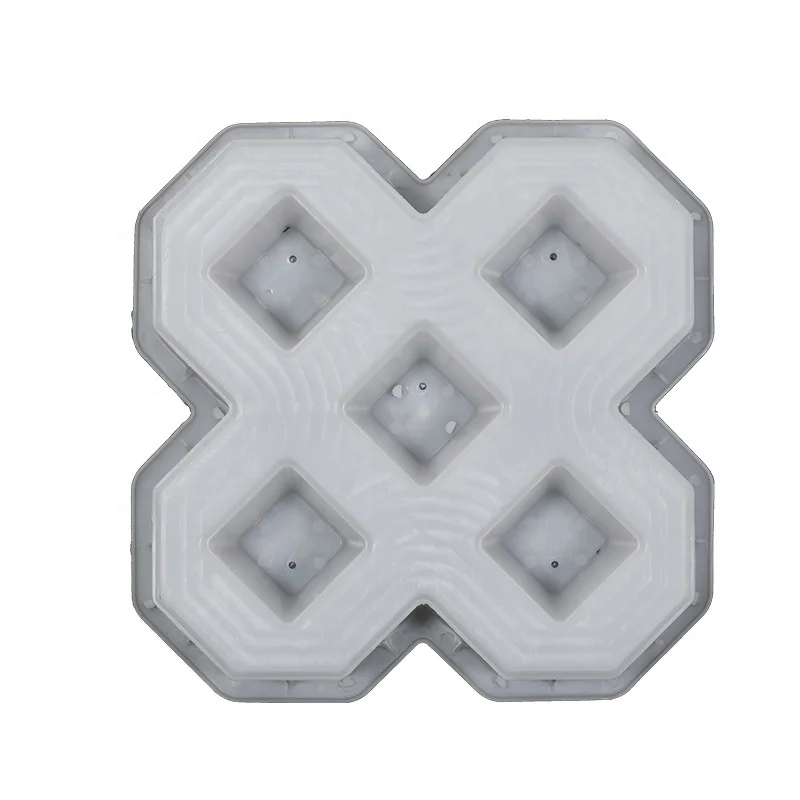 Plastic Precast Concrete Breeze Block Mold for Outdoor  Pp Abs Moulds Paving Tiles with Flower Pattern Grass Planting Pavement