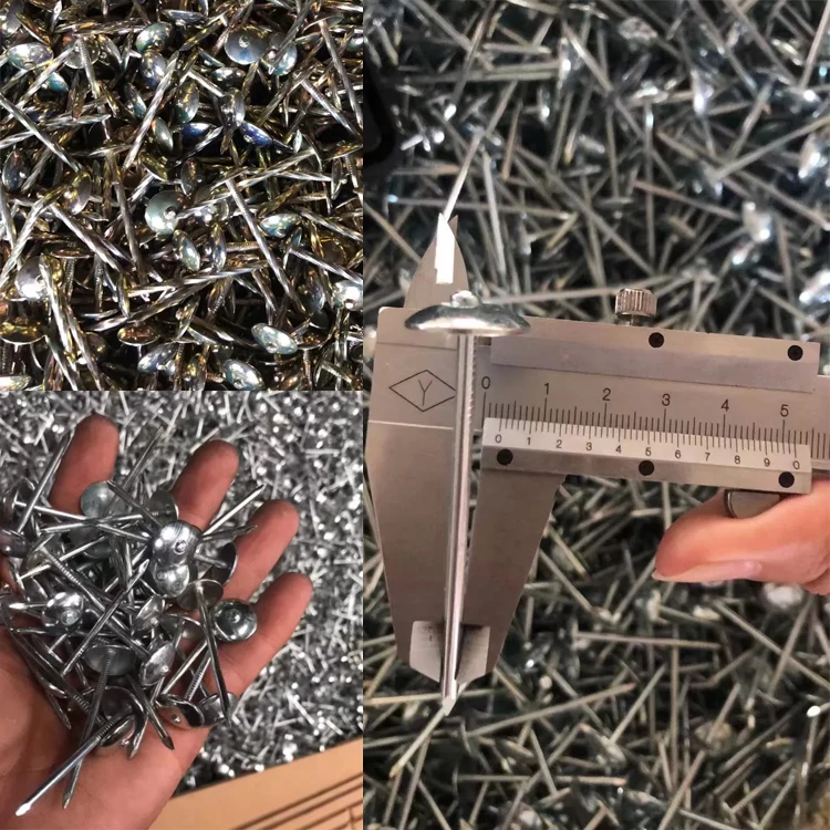 Galvanized Umbrella Head Roofing Nails With Washer,Twisted Corrugated ...