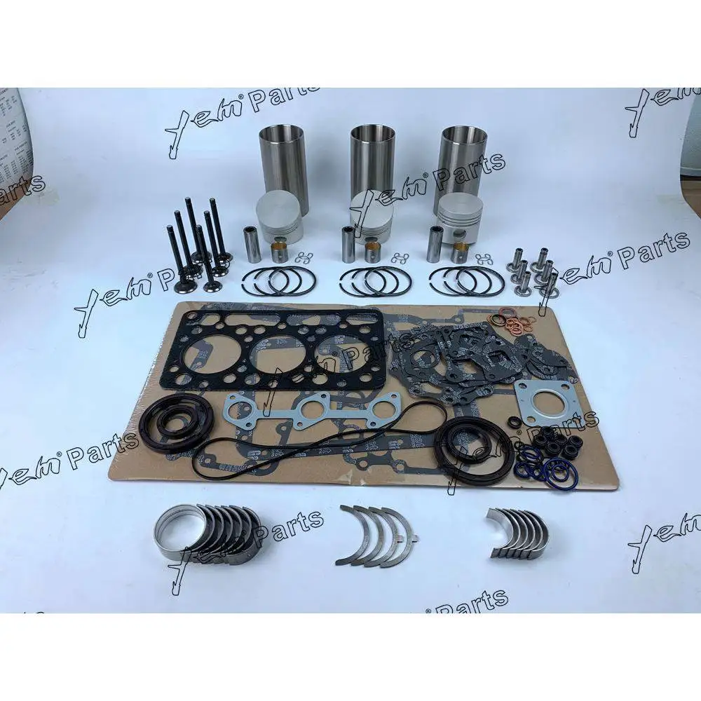 D750 Repair Kit With Piston Rings Liner Engine Valve Bearings Set for Kubota Diesel Engine 2