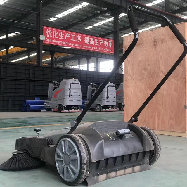 Low Price  Hand Push Road Walk Behind Floor Sweeper Street  Paddock Cleaning Manual Sweeper